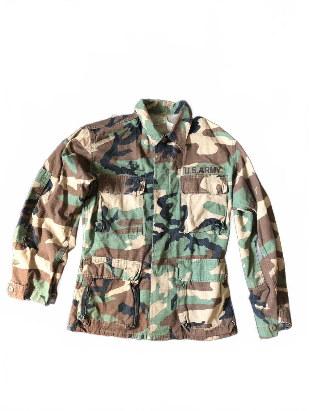Vintage U.S. Army Camouflage Military Jacket X-Small Short